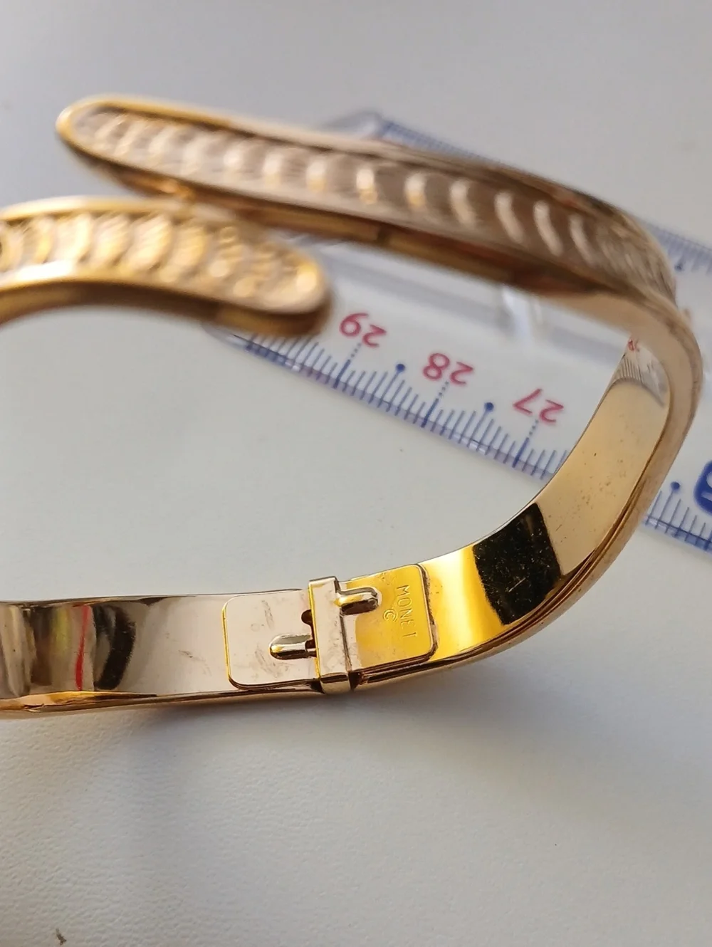 Monet Gold-Tone Sculpted Open Cuff Bracelet